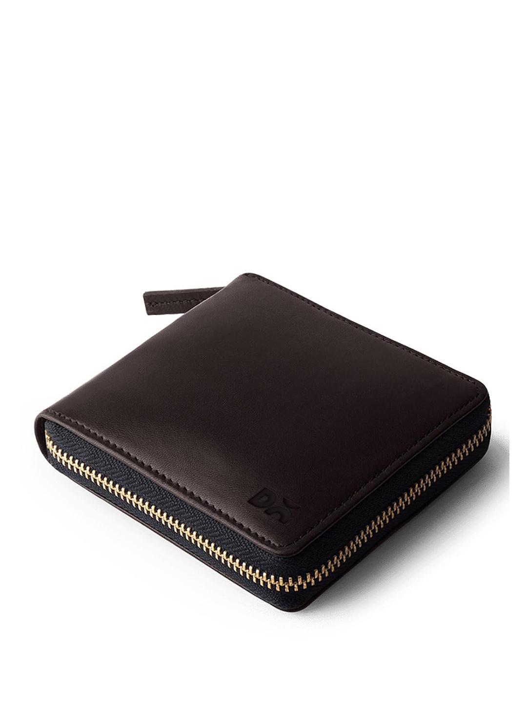Buy DailyObjects Brown Leather Zip Wallet - - Accessories for Women