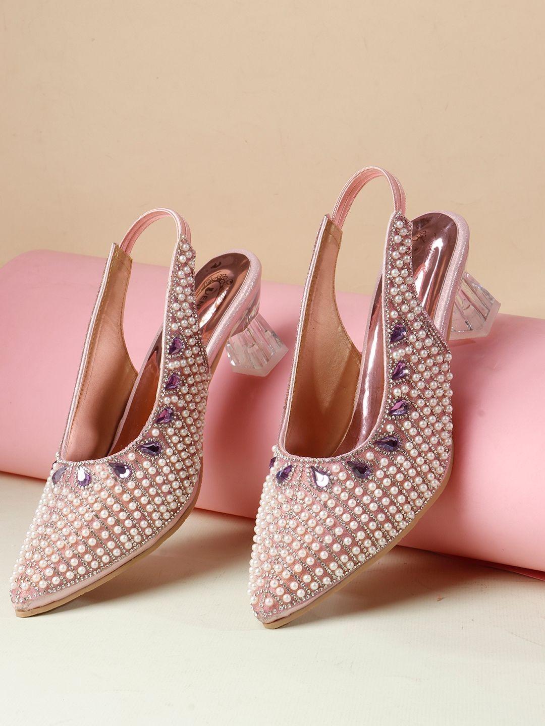 Denill Embellished Party Block Sandals
