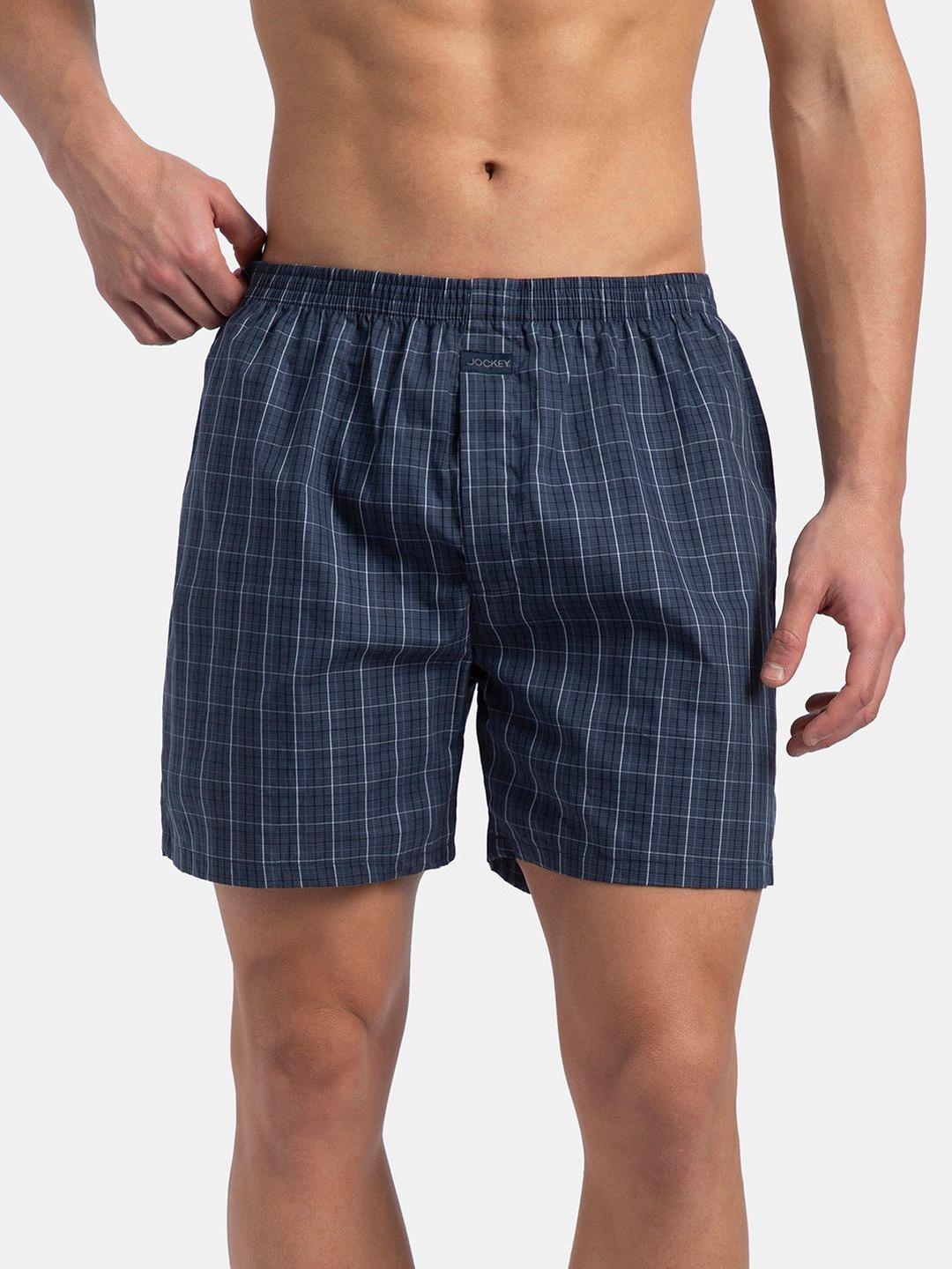 Buy Jockey Men Pack Of 2 Super Combed Mercerized Checkered Boxer Shorts ...