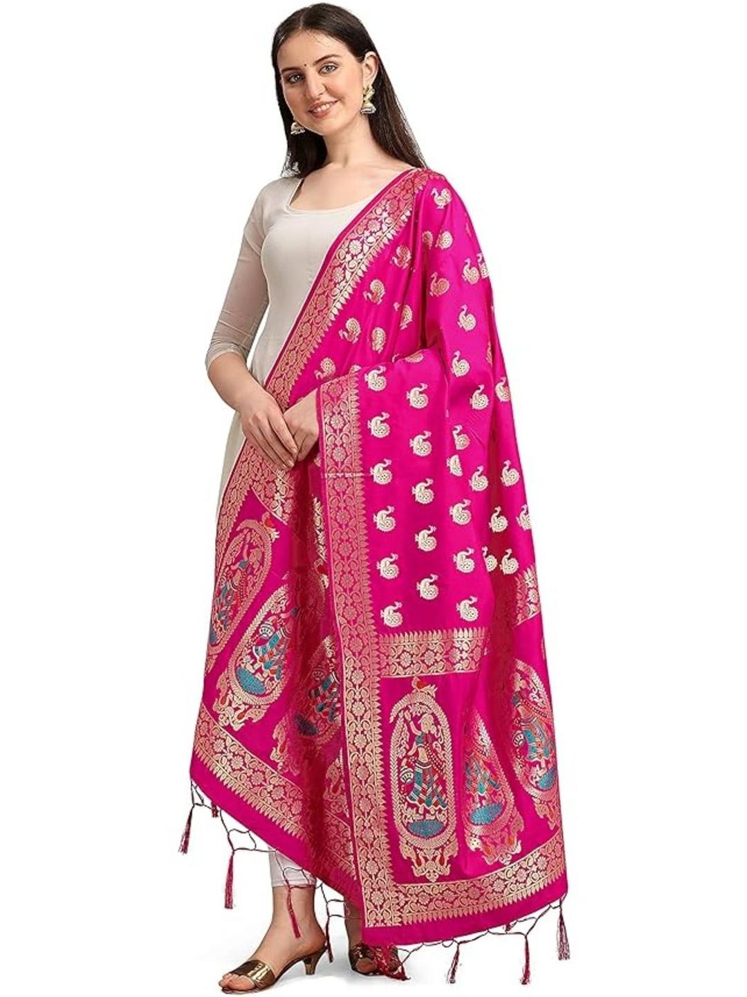 Buy DEVANGI Woven Design Dupatta With Zari - Dupatta for Women 39486681 ...