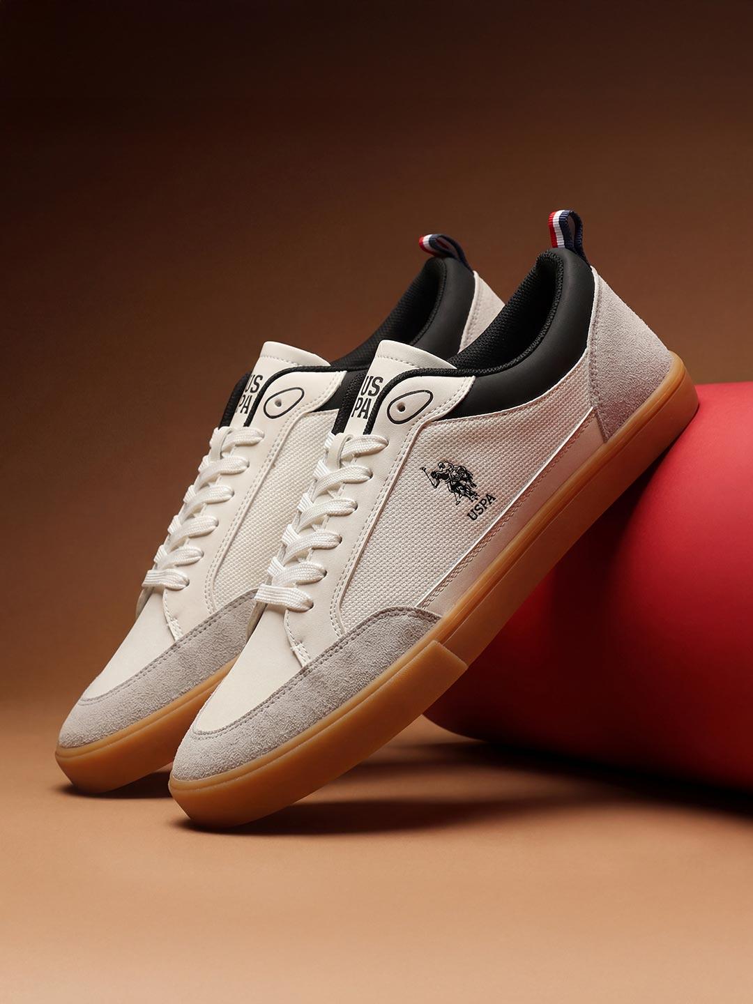 U.S. Polo Assn. Men LUCIAN White 50's Rewind Sneakers
