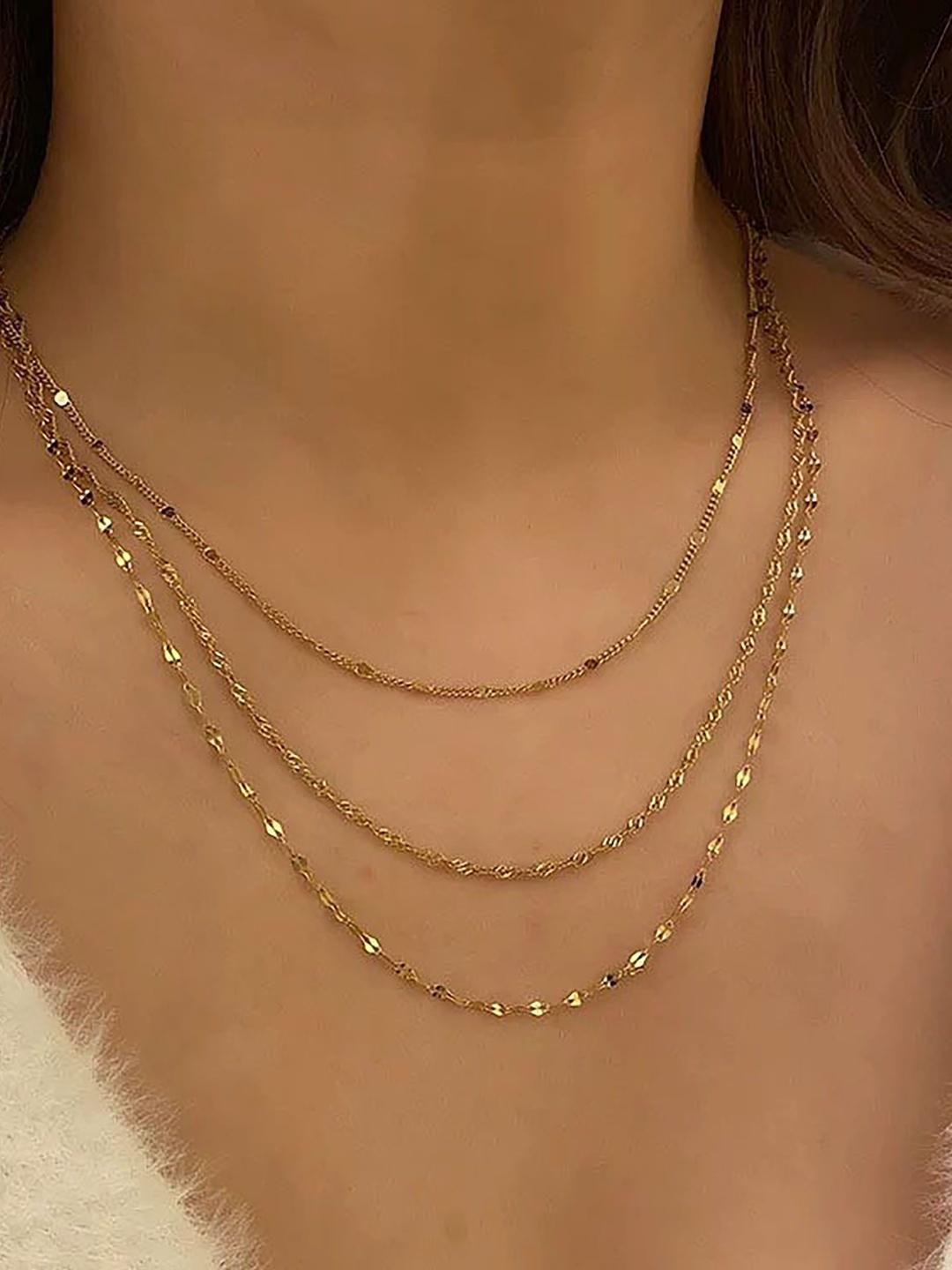 Lara Chain Buy Lara Karen Gold Plated Layered Necklace - Necklace And Chains for ...