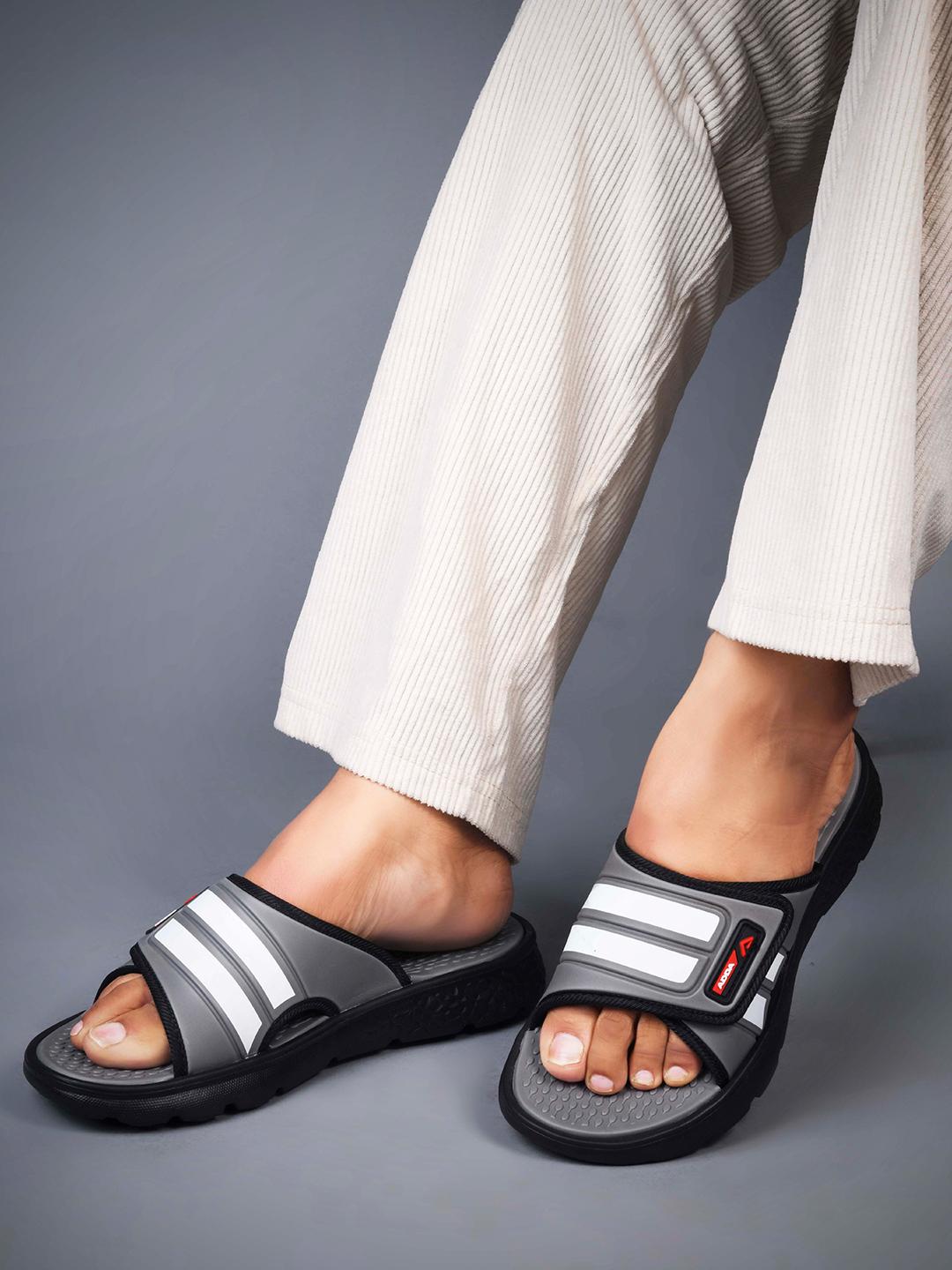 Buy Adda Colourblocked Rubber Sliders - Flip Flops for Men 36792569 ...