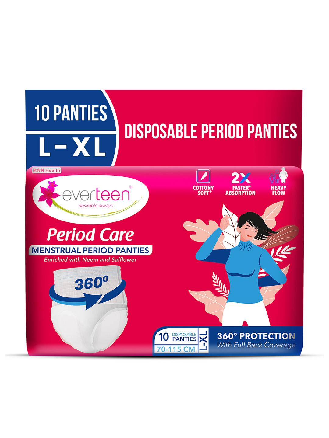 Buy Everteen Neem & Safflower Cotton Period Care M L Panties 10 Panties Each - - Personal Care for Women