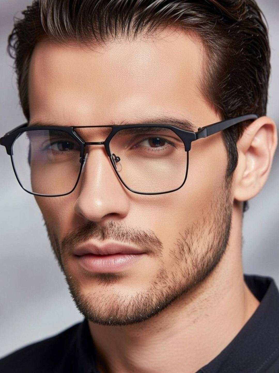 Buy GYNK Men Clear Lens & Black Square Sunglasses With - - Accessories for Men