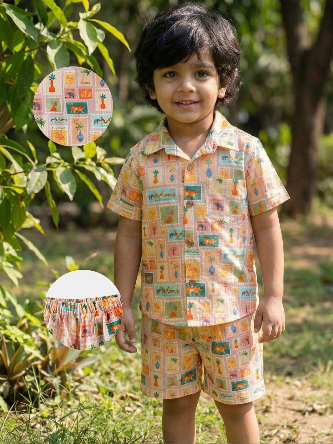 Buy Desi Soota Boys Printed Shirt With Shorts - - Apparel for Boys