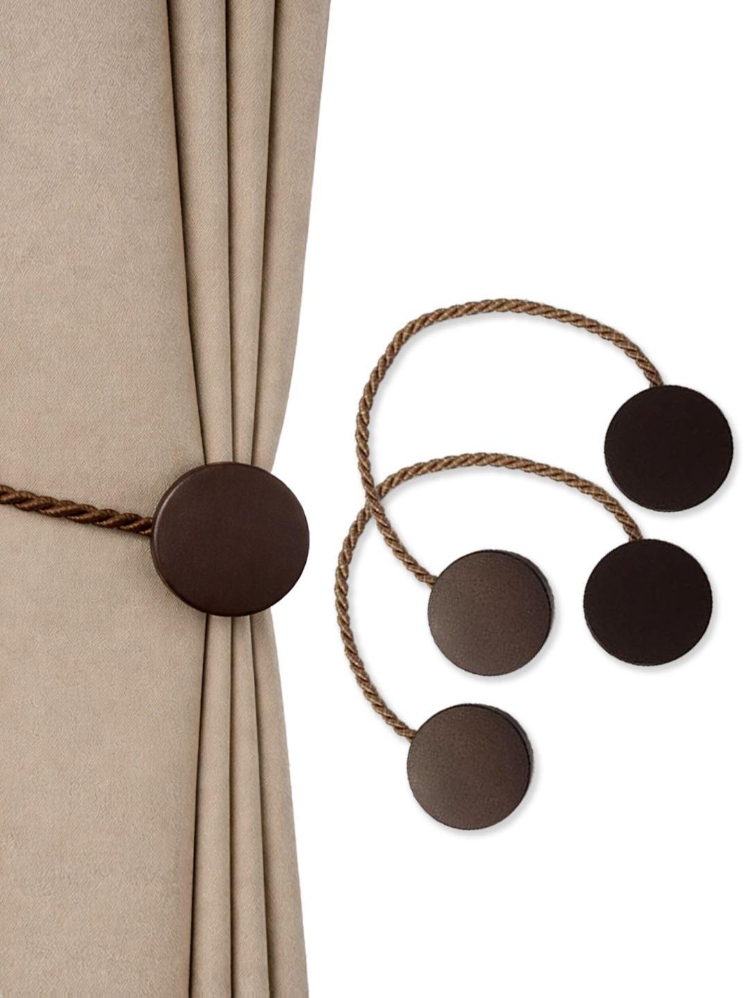 Buy Deco Window Brown 2 Pcs Magnetic Curtain Tie Backs -  - Home for Unisex