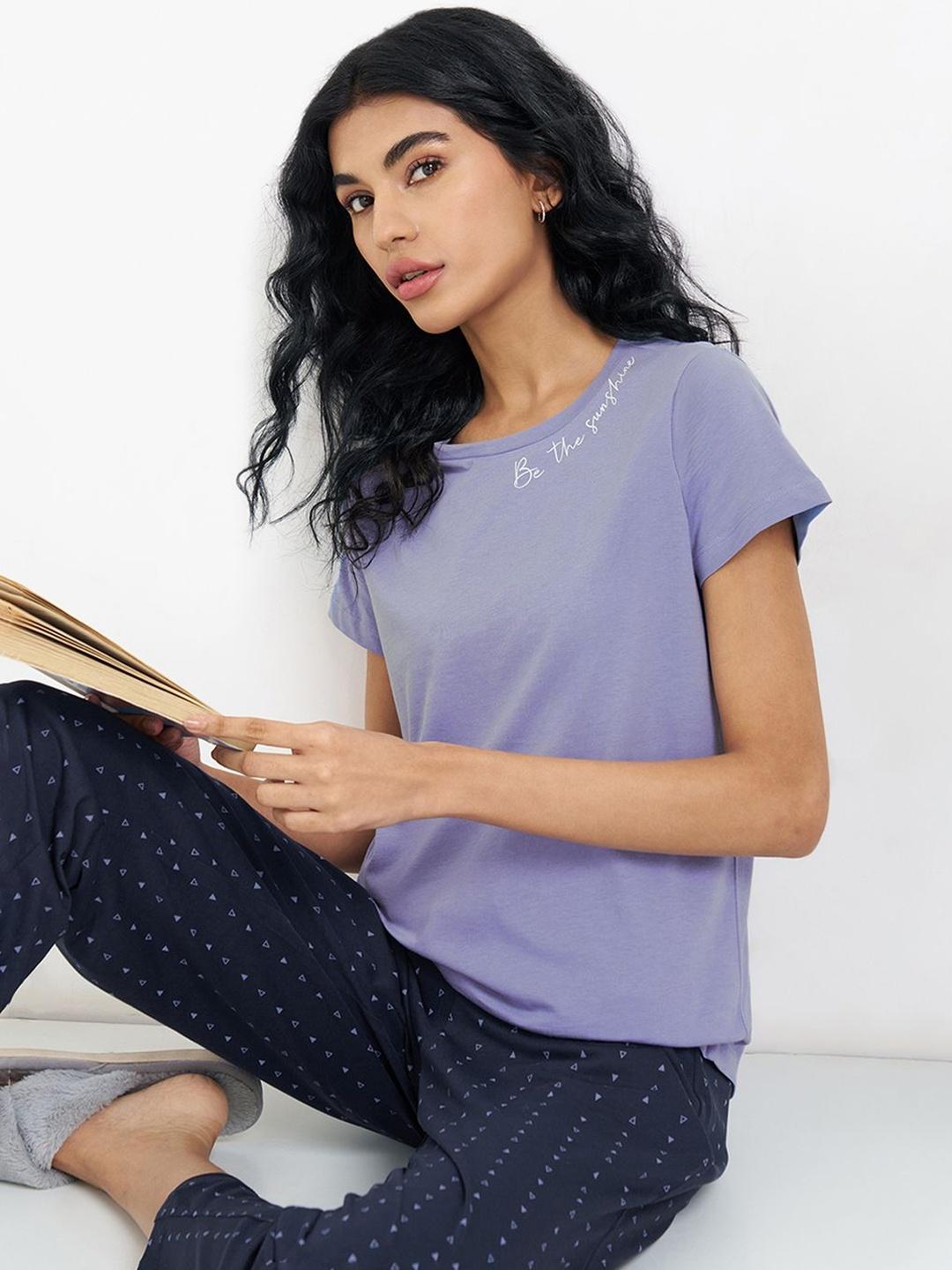 Buy Dreamz By Pantaloons Printed Lounge Tshirts - - Apparel for Women