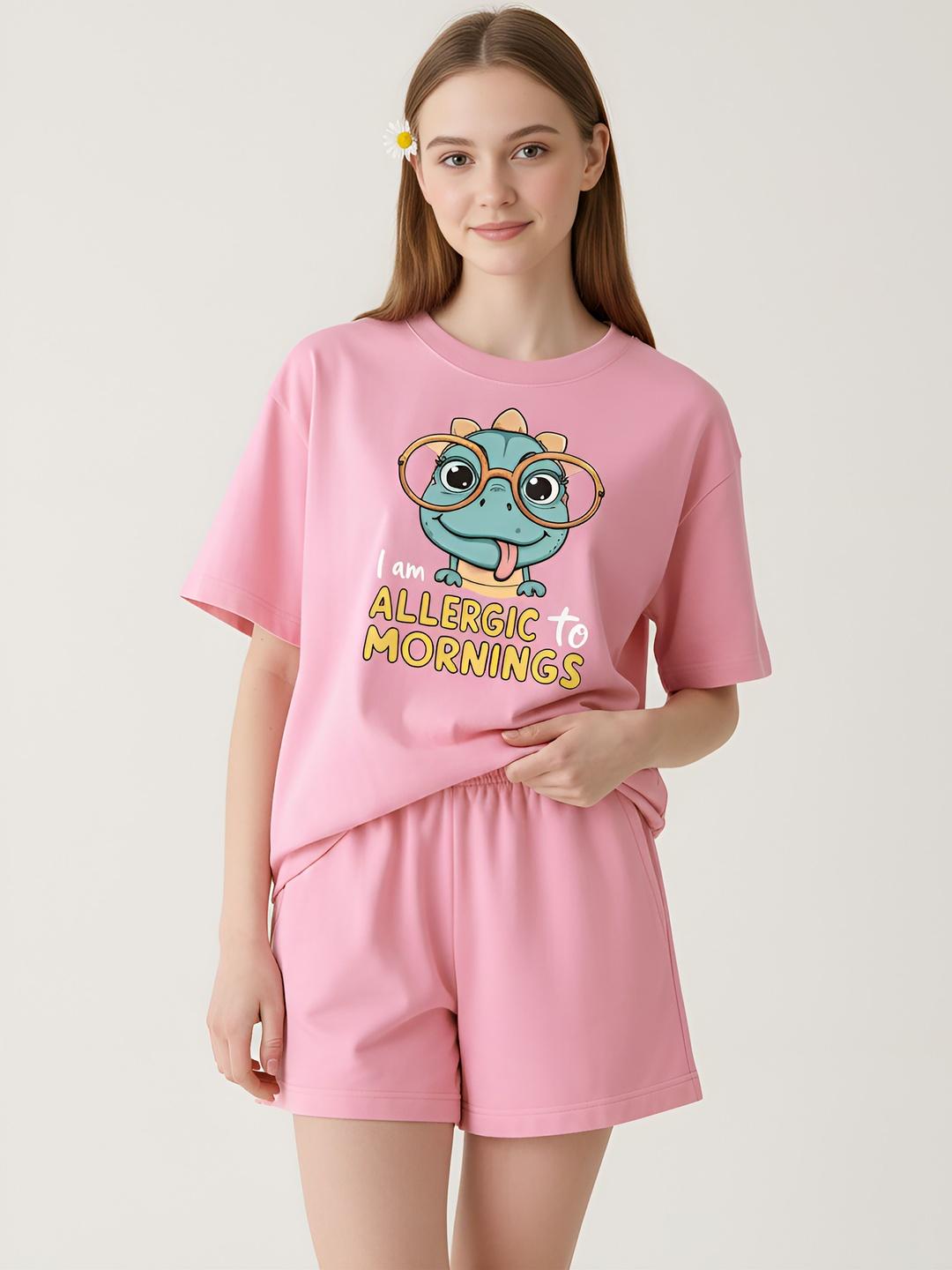 Buy My Swag Printed T Shirt With Shorts -  - Apparel for Women