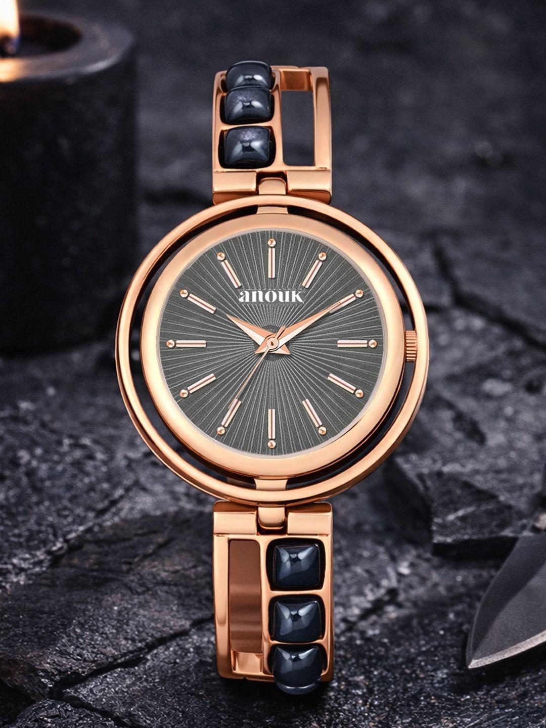Buy Anouk Women Dial & Bracelet Style Straps Analogue Watch ANW 045 GRY ...