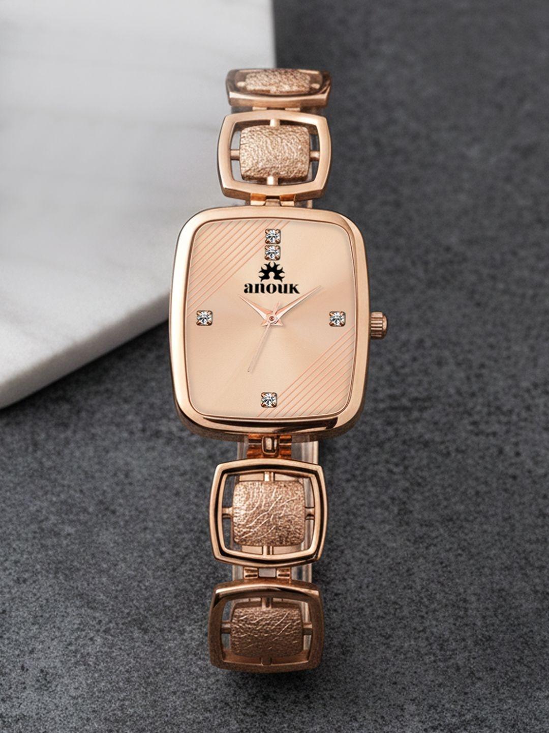 Buy Anouk Women Dial & Bracelet Style Straps Analogue Watch ANW 052 RG ...