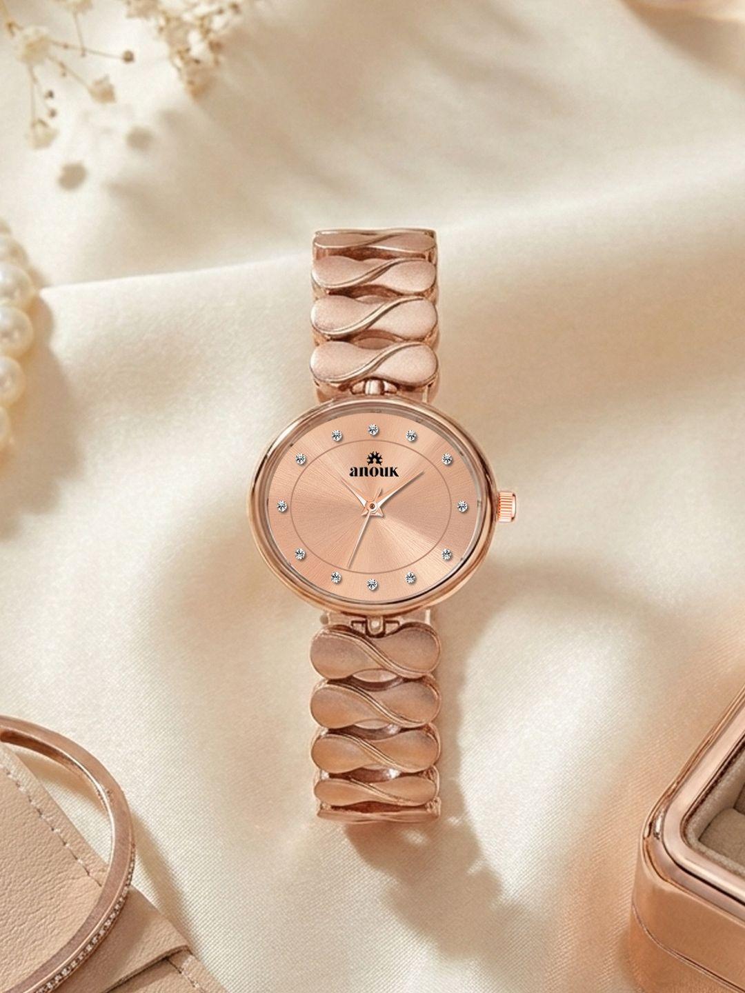 Buy Anouk Women Embellished Dial & Straps Analogue Watch ANW 048 RG ...