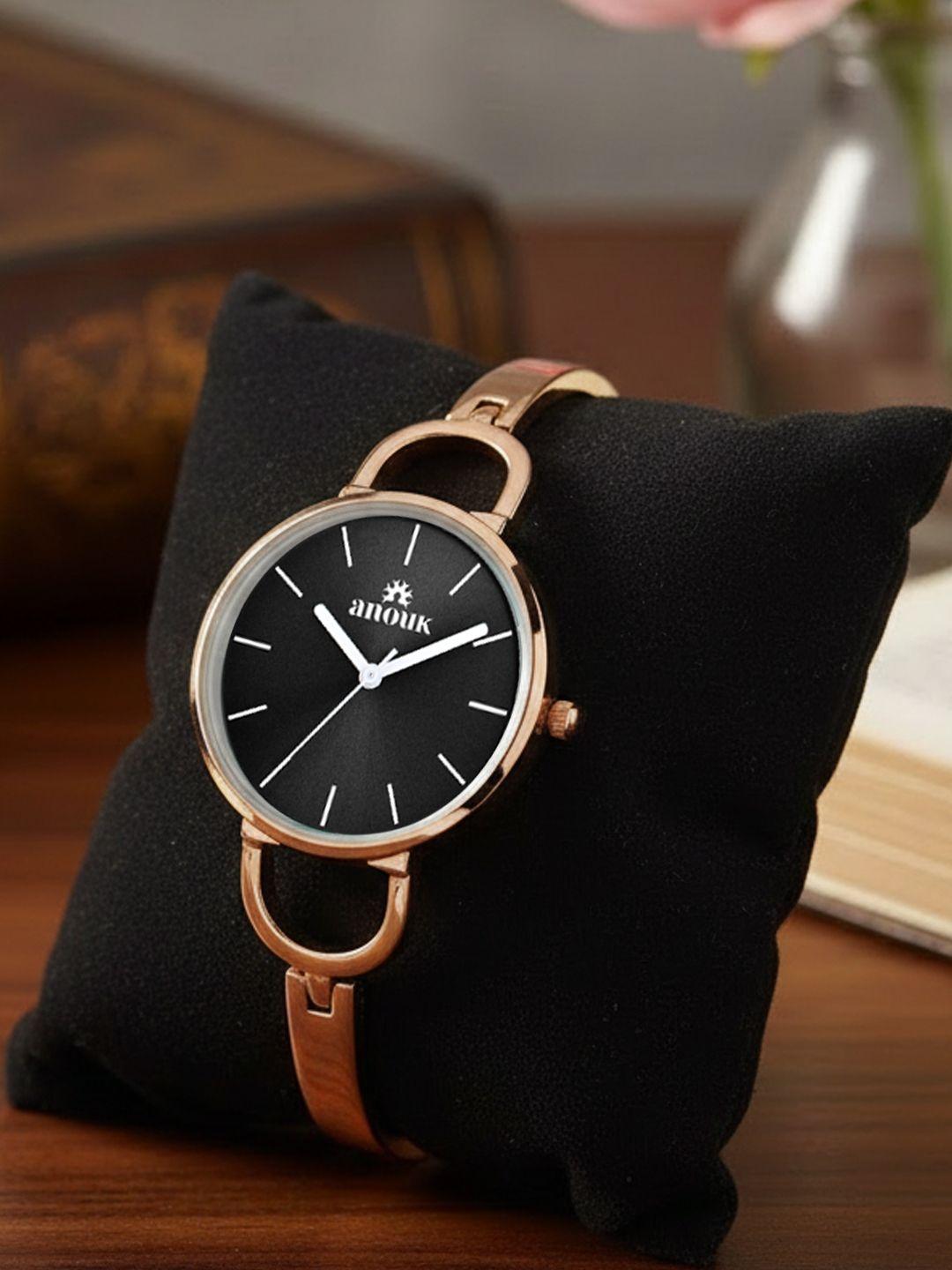 Buy Anouk Women Dial & Bracelet Style Straps Analogue Watch ANW 044 BK ...