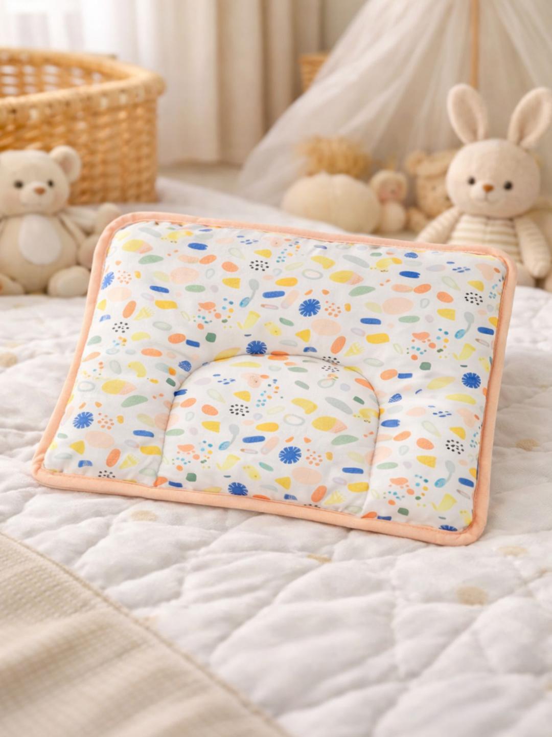 Buy Portico Infants Kids Yellow Graphic Printed Pure Cotton Lightweight Baby Pillows -  - Home for Unisex Kids