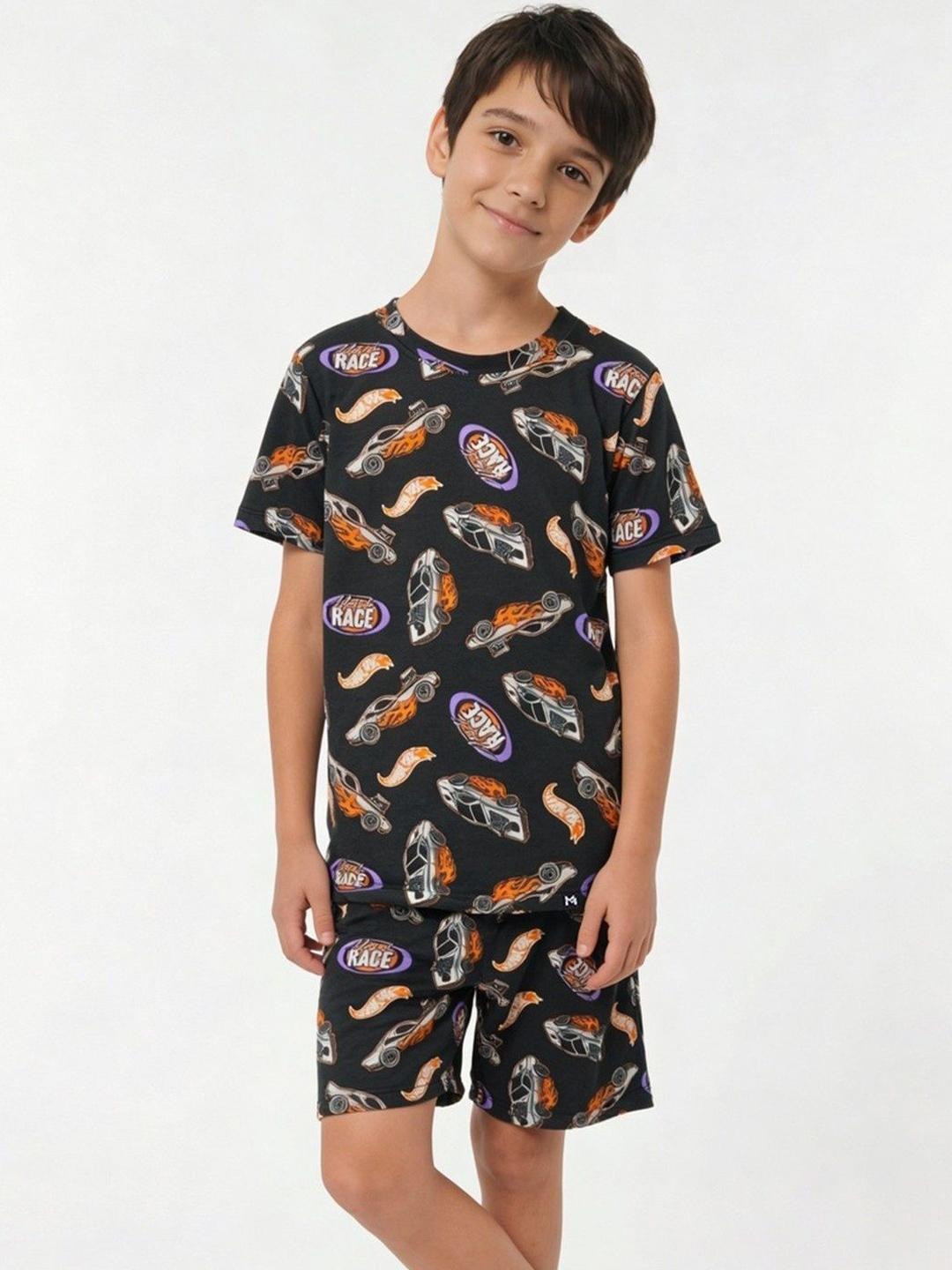 Buy YK X Minute Mirth Boys Printed T Shirt With Shorts - - Apparel for Boys
