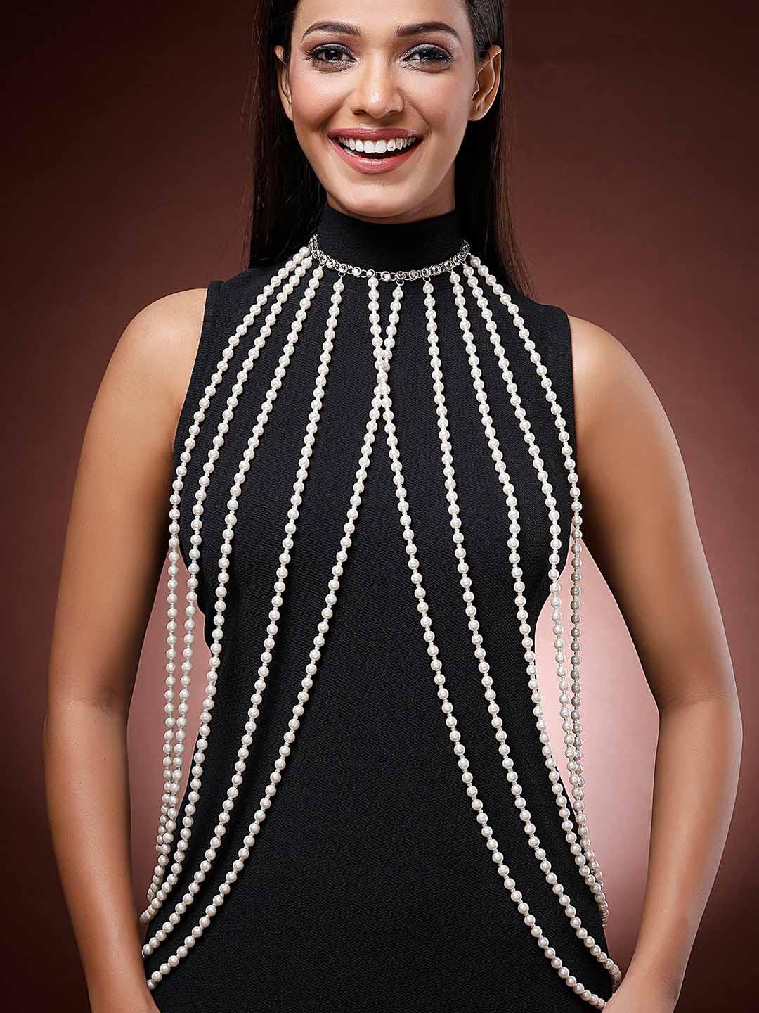 Buy KARATCART Pearl Karacart Gold Plated Pearls Body Chain -  - Accessories for Women