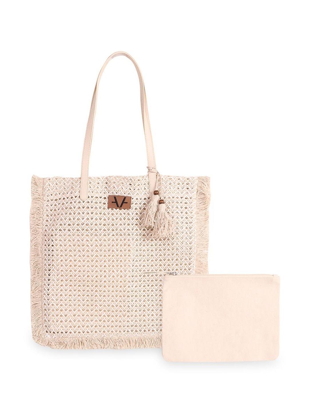 Buy Avake Lightweight Raffia Vegan Leather Shopping Bag - Handbags for ...