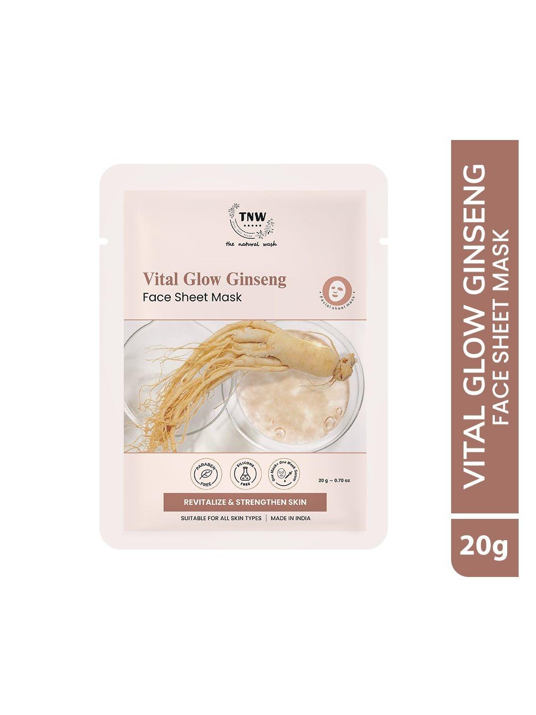 Buy TNW The Natural Wash Vital Glow Ginseng Face Sheet Mask   20g -  - Personal Care for Unisex