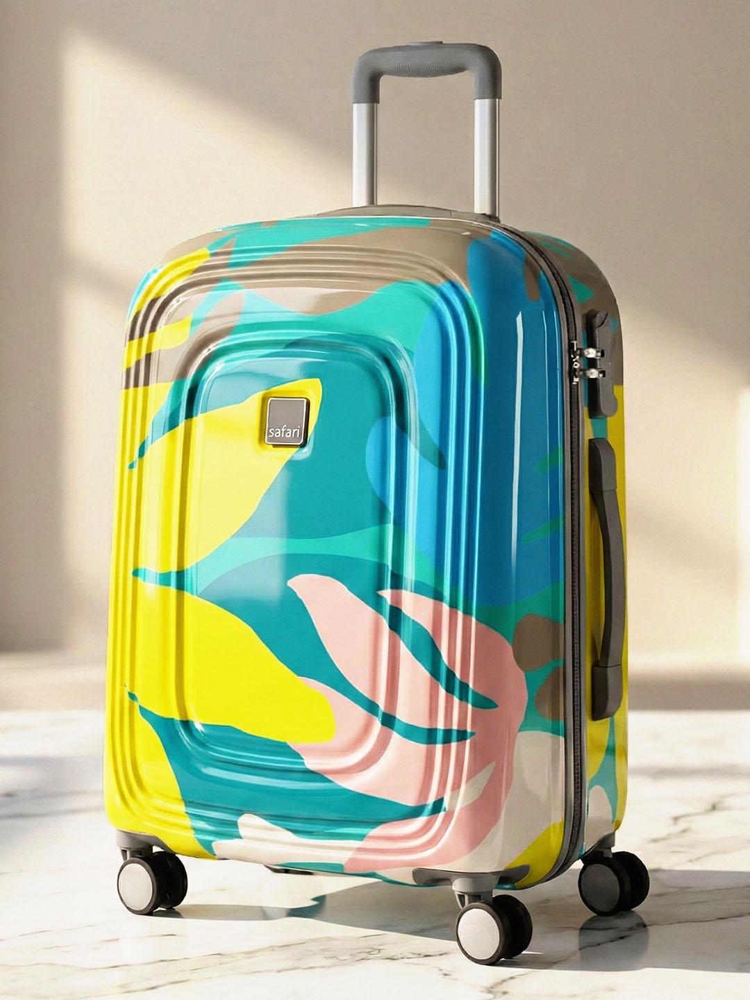 Buy Safari Aurum Printed 8 Wheel Hard Sided Medium Trolley Bag - - Accessories for Unisex