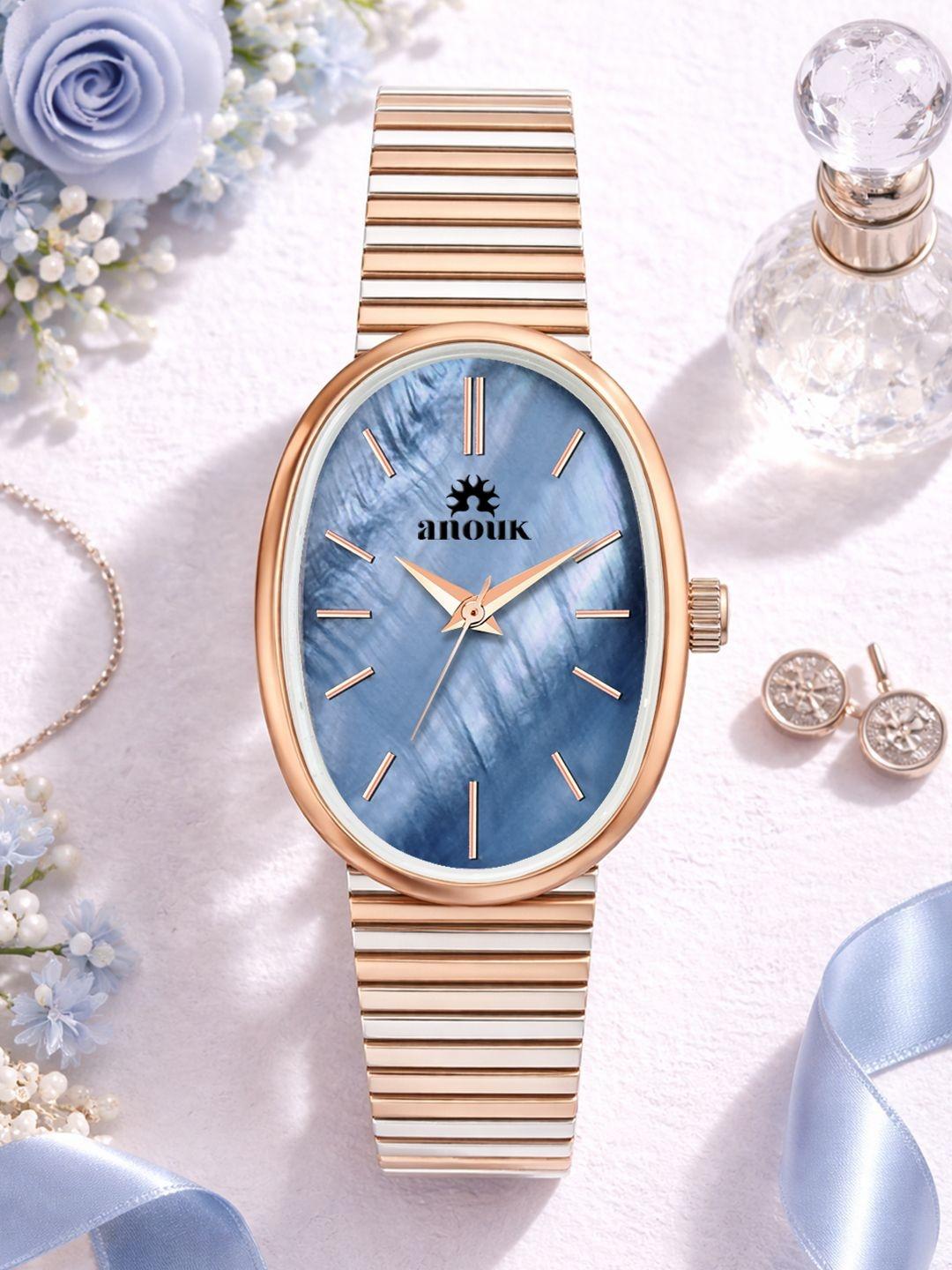 Buy Anouk Women Mother Of Pearl Dial & Bracelet Style Straps Analogue ...
