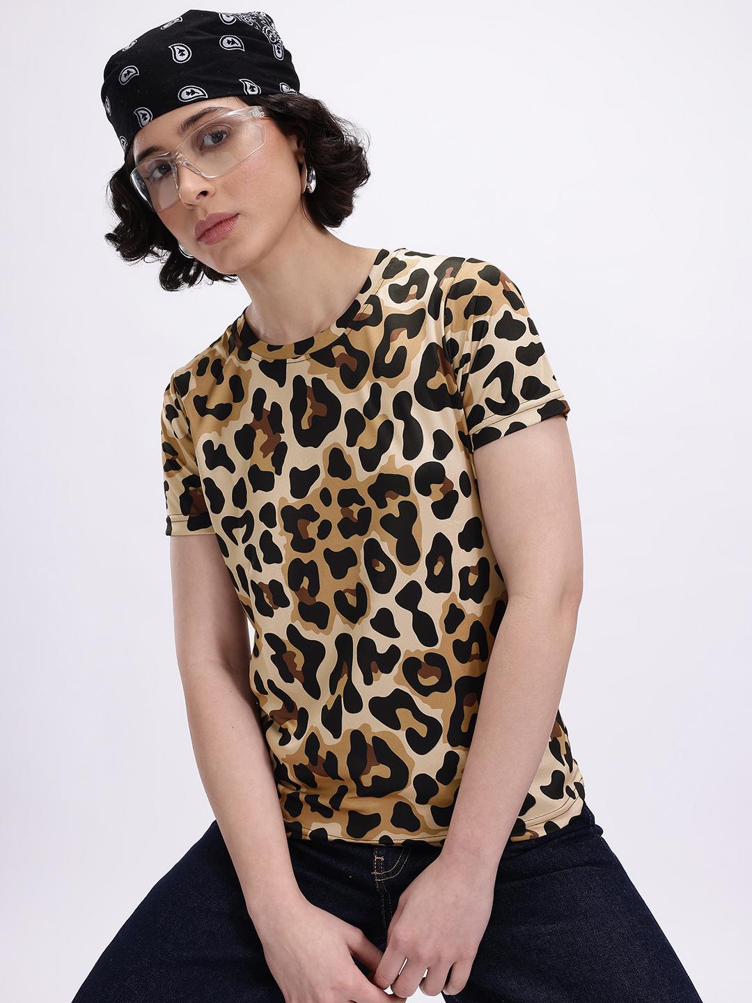 Buy Kook N Keech Animal Skin Printed Regular Fit T Shirt - Tshirts for ...