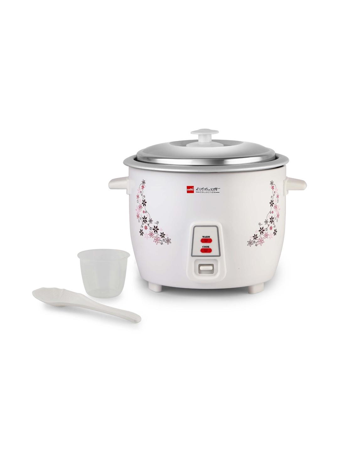 Buy Cello White & Pink Printed Electric Rice Cooker 1.5 L - Electric ...
