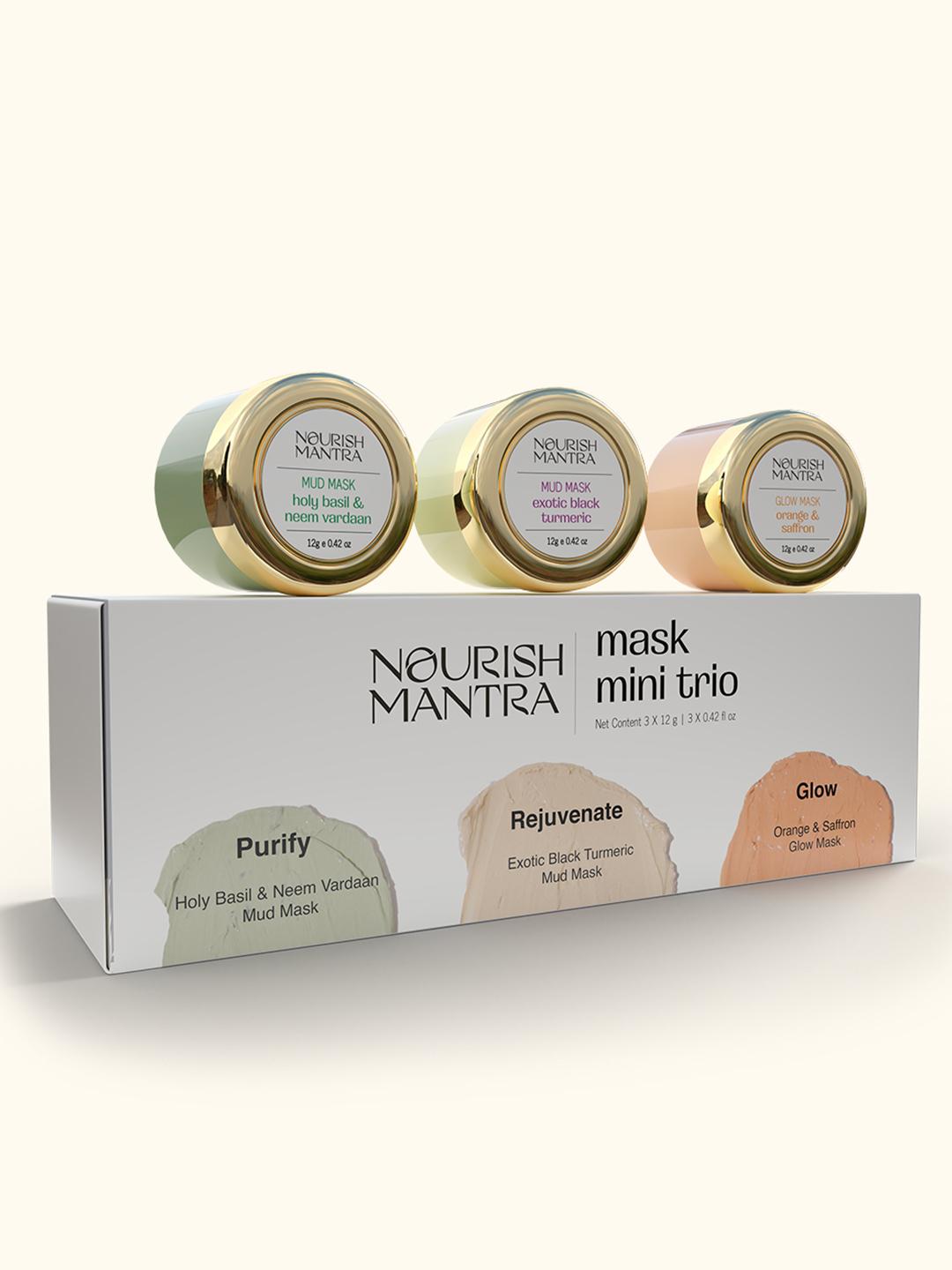 Buy Nourish Mantra Mask Mini Trio Face Care Kit 12 G Each - - Personal Care for Unisex