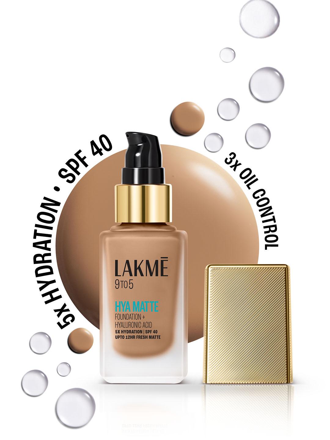 Buy Lakme 9to5 Hya Matte Foundation With Hyaluronic Acid & SPF40 25ml Warm Caramel - - Personal Care for Women