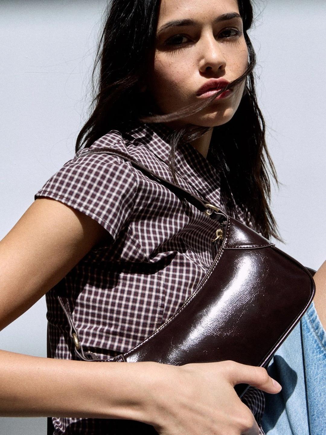 Bershka Leather-Effect Shoulder Bag