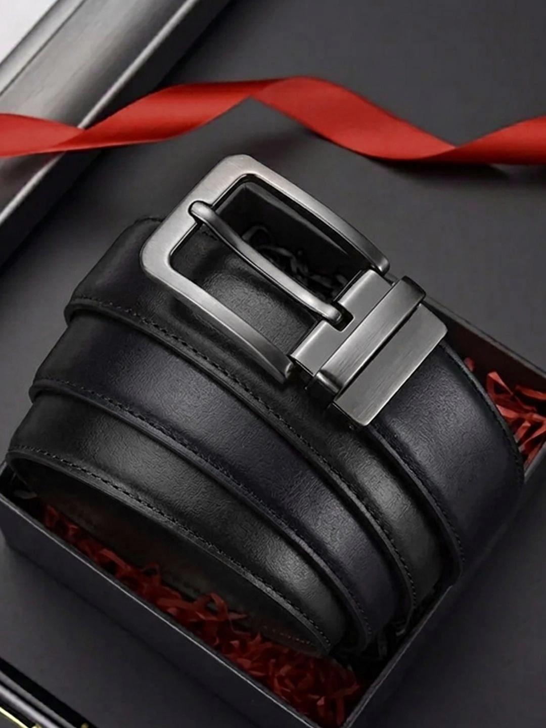 Buy The Roadster Lifestyle Co. Black Men Reversible Belt -  - Accessories for Men