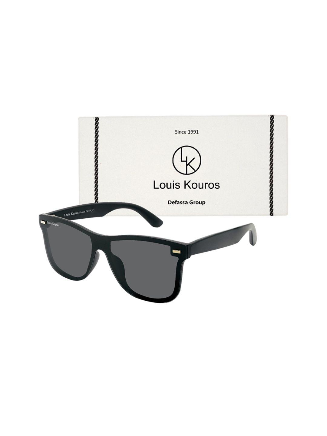 Buy LOUIS KOUROS Unisex Black Wayfarer Sunglasses With Polarized And UV400 Protection Lens - - Accessories for Unisex