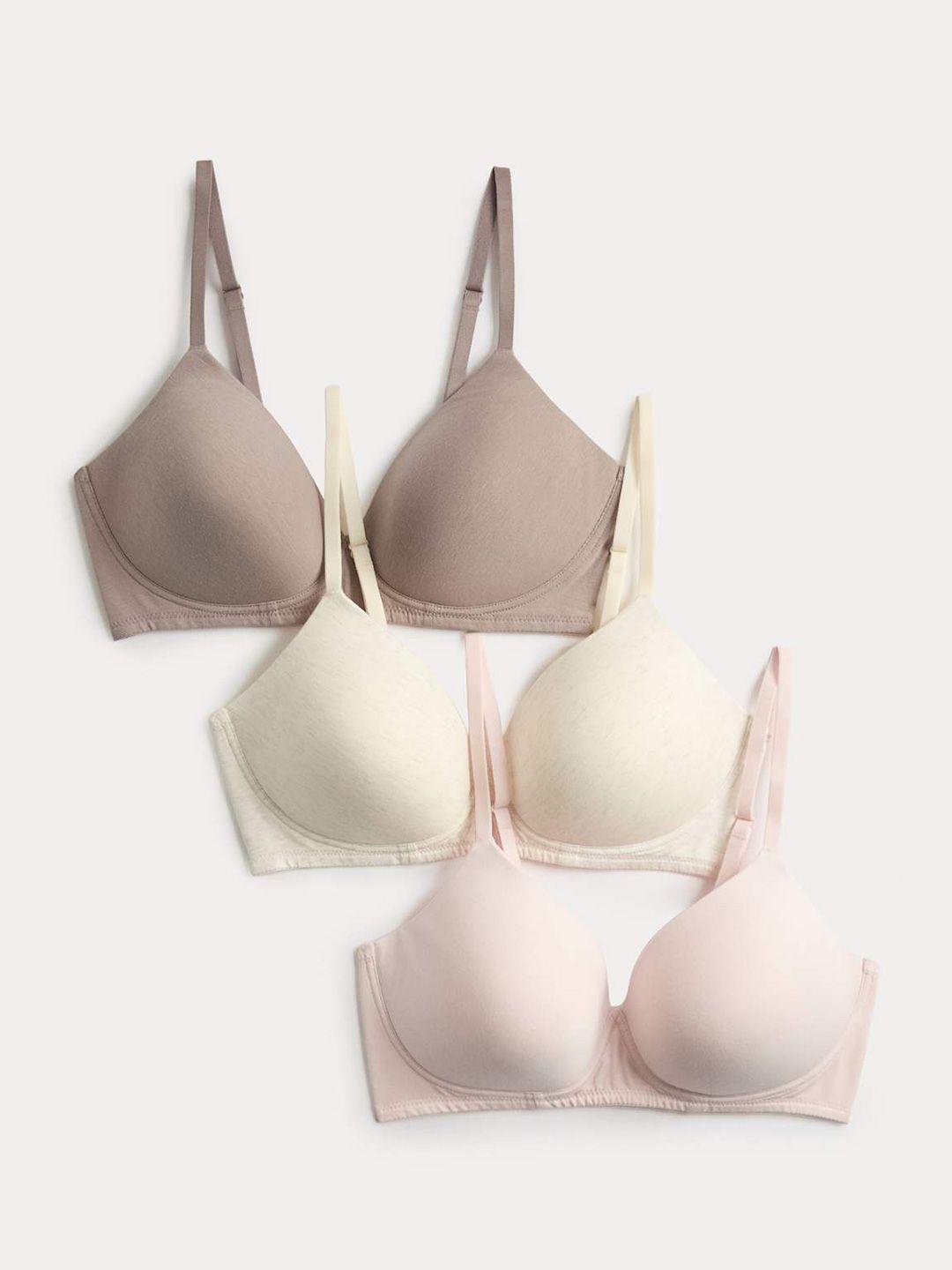 Buy Marks & Spencer Women Pack Of 3 Non Wired T Shirt Bras - - Apparel for Women