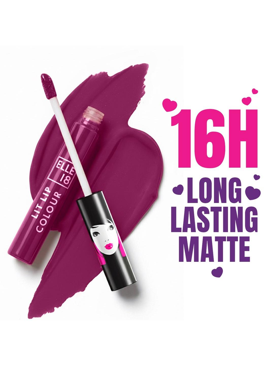 Buy ELLE 18 Lit Lip Matte Finish Long Lasting Smudgeproof Lip Colour 5.6ml Lavender Hues - - Personal Care for Women