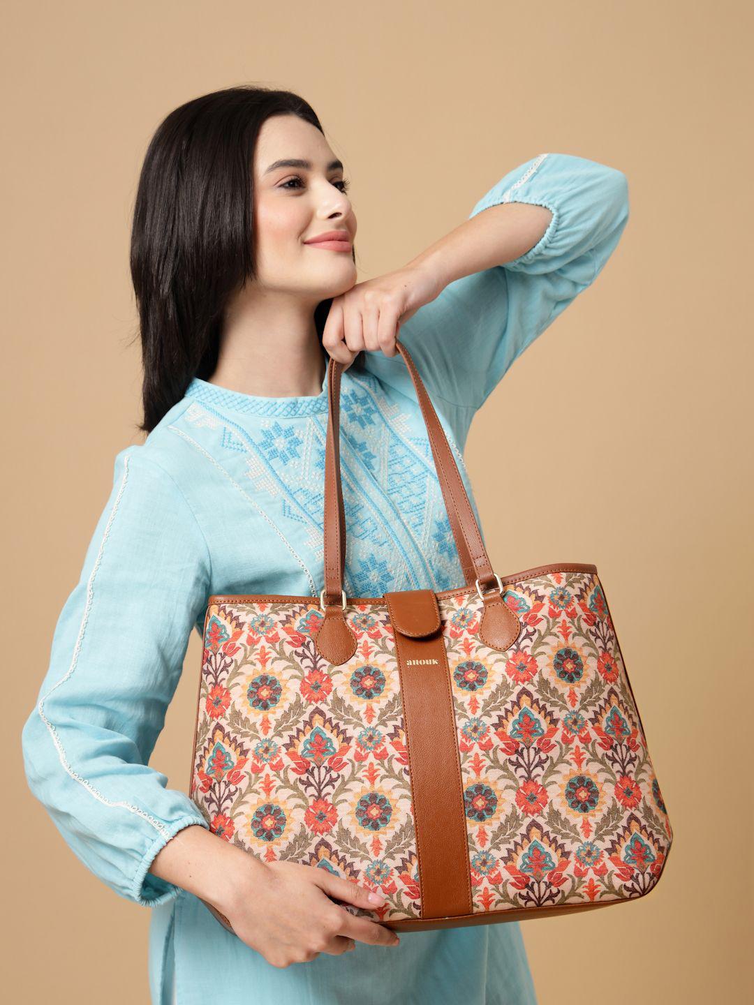 Buy Anouk Floral Printed PU Shopper Tote Bag -  - Accessories for Women