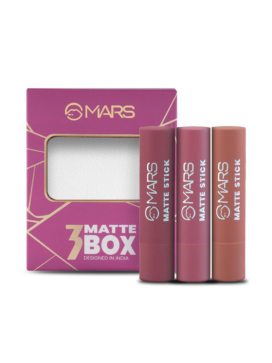 Buy MARS Set Of 3 Matte Lipsticks Box   Peaches And Nudes 02 -  - Personal Care for Women