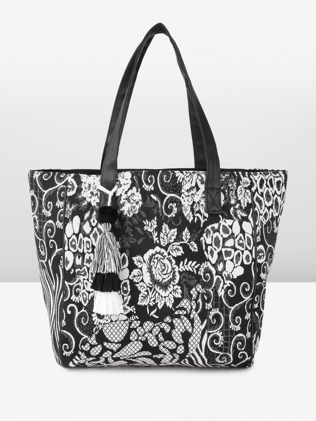 Buy Anouk Floral Shopper Tote Bag With Tasselled - - Accessories for Women
