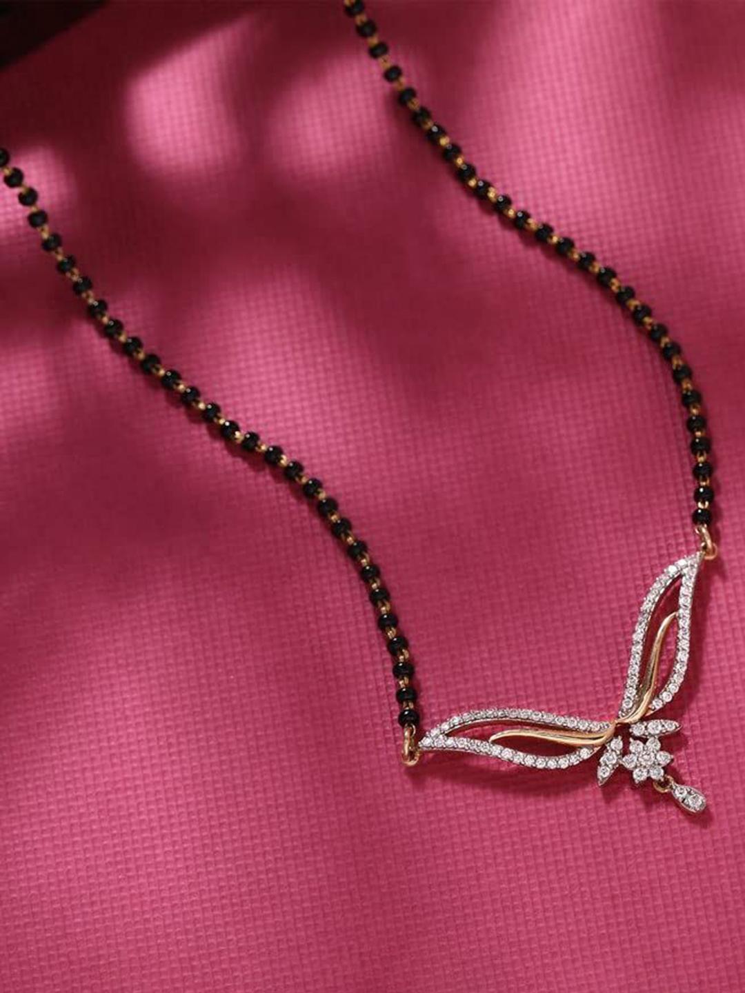 Buy Anouk Gold Plated Artificial Stones Studded And Beaded Mangalsutra - - Accessories for Women