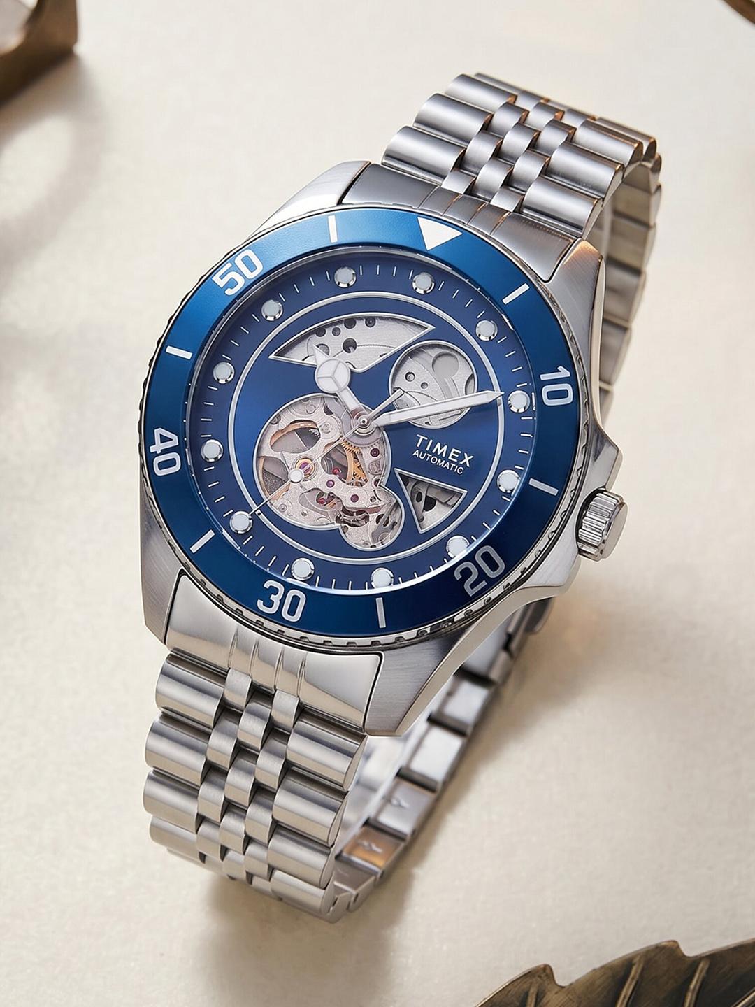 Timex Men Brass Skeleton Automatic Watch TWEG382SMU03 - Image 1