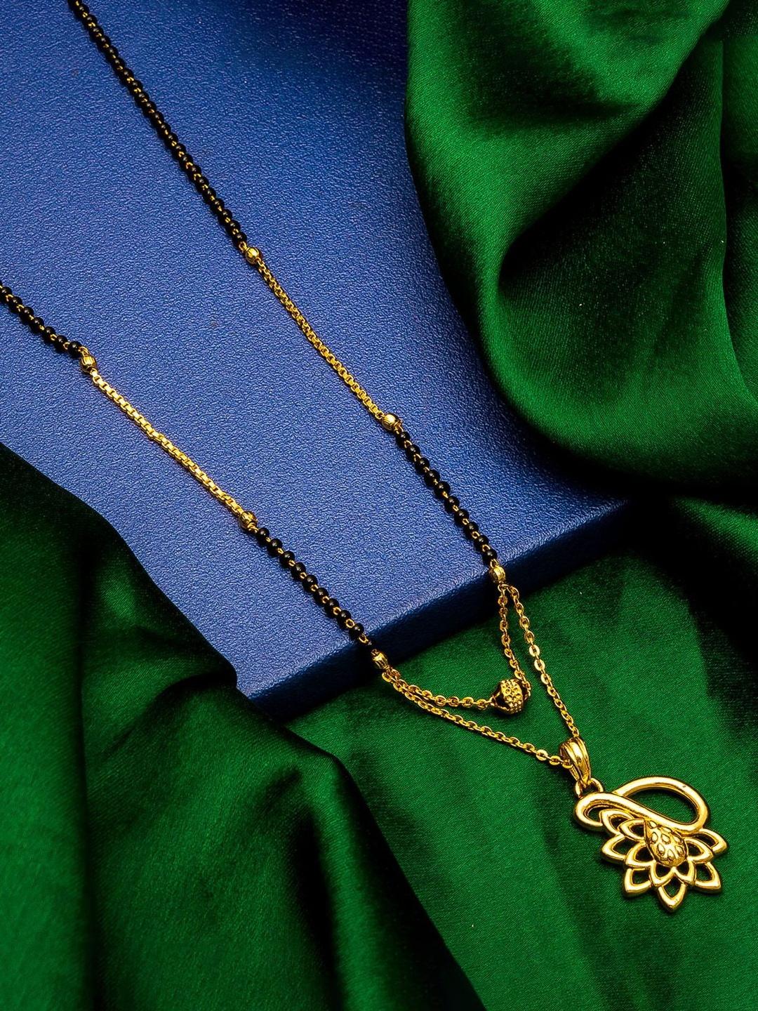 Buy Anouk Gold Plated Artificial Stones And Beads Mangalsutra -  - Accessories for Women