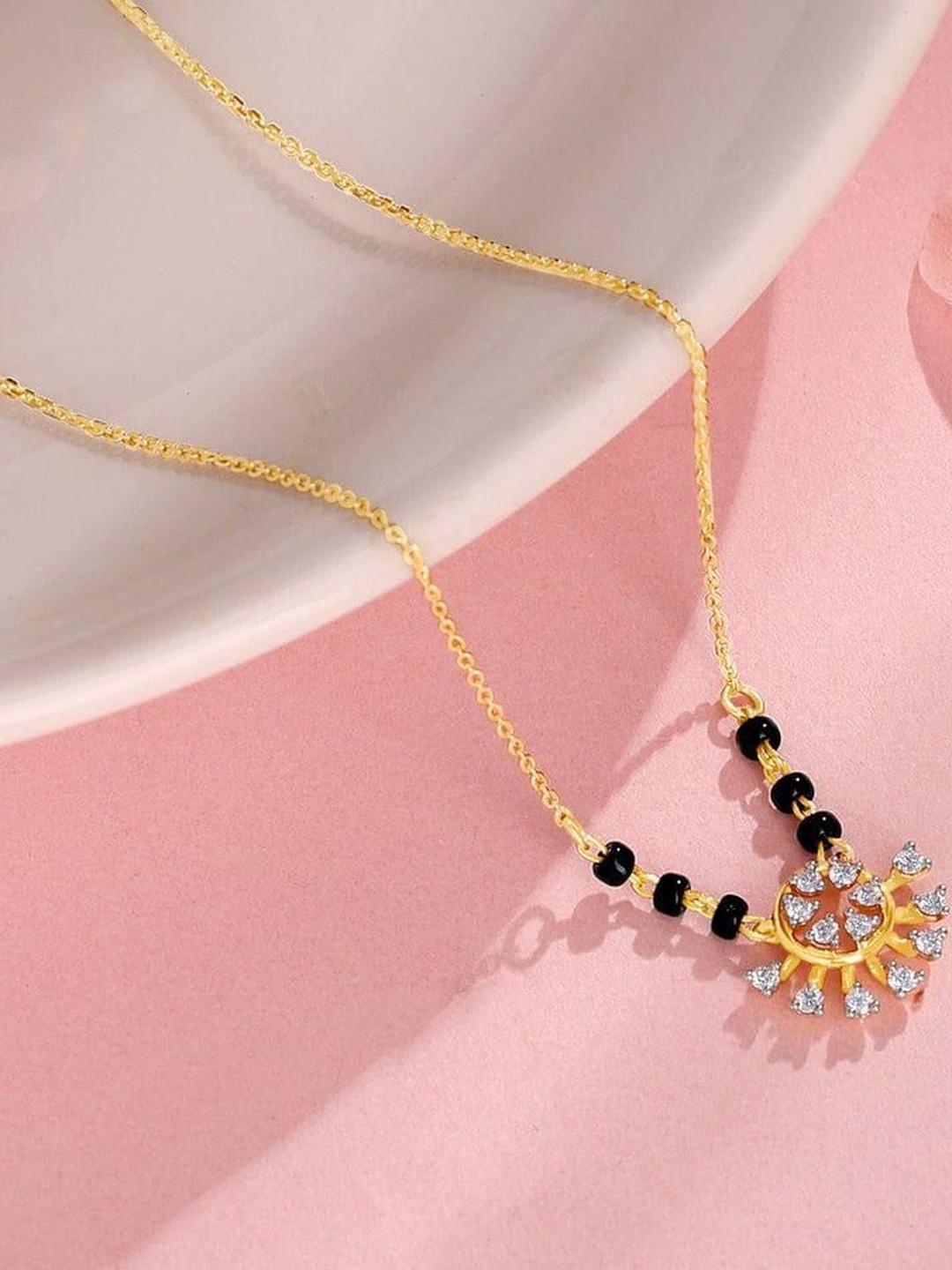 Buy Anouk Gold Plated Artificial Stones And Beads Mangalsutra -  - Accessories for Women