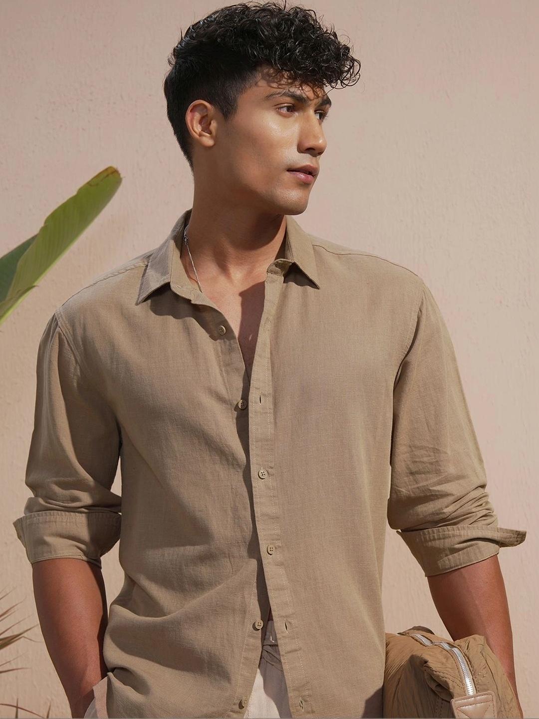 HIGHLANDER Cotton Linen Casual Shirt - Image 1
