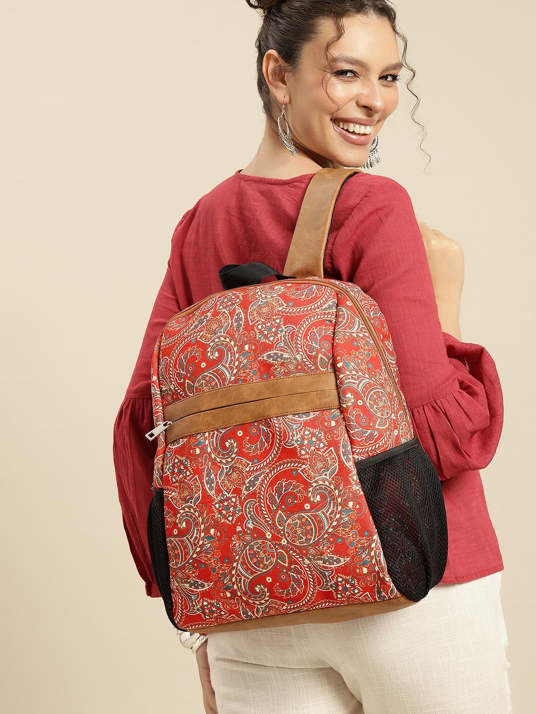 Buy Anouk Women Ethnic Motifs Printed Backpack -  - Accessories for Women