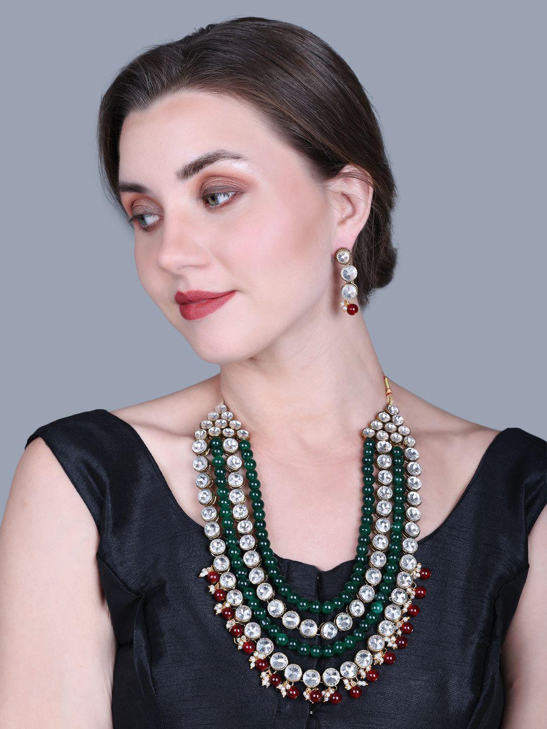 Buy Anouk Kundan Beaded Statement Necklace -  - Accessories for Women