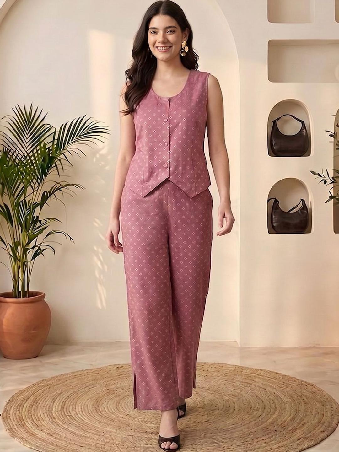 Buy Anouk Pastels Printed Top With Trousers -  - Apparel for Women