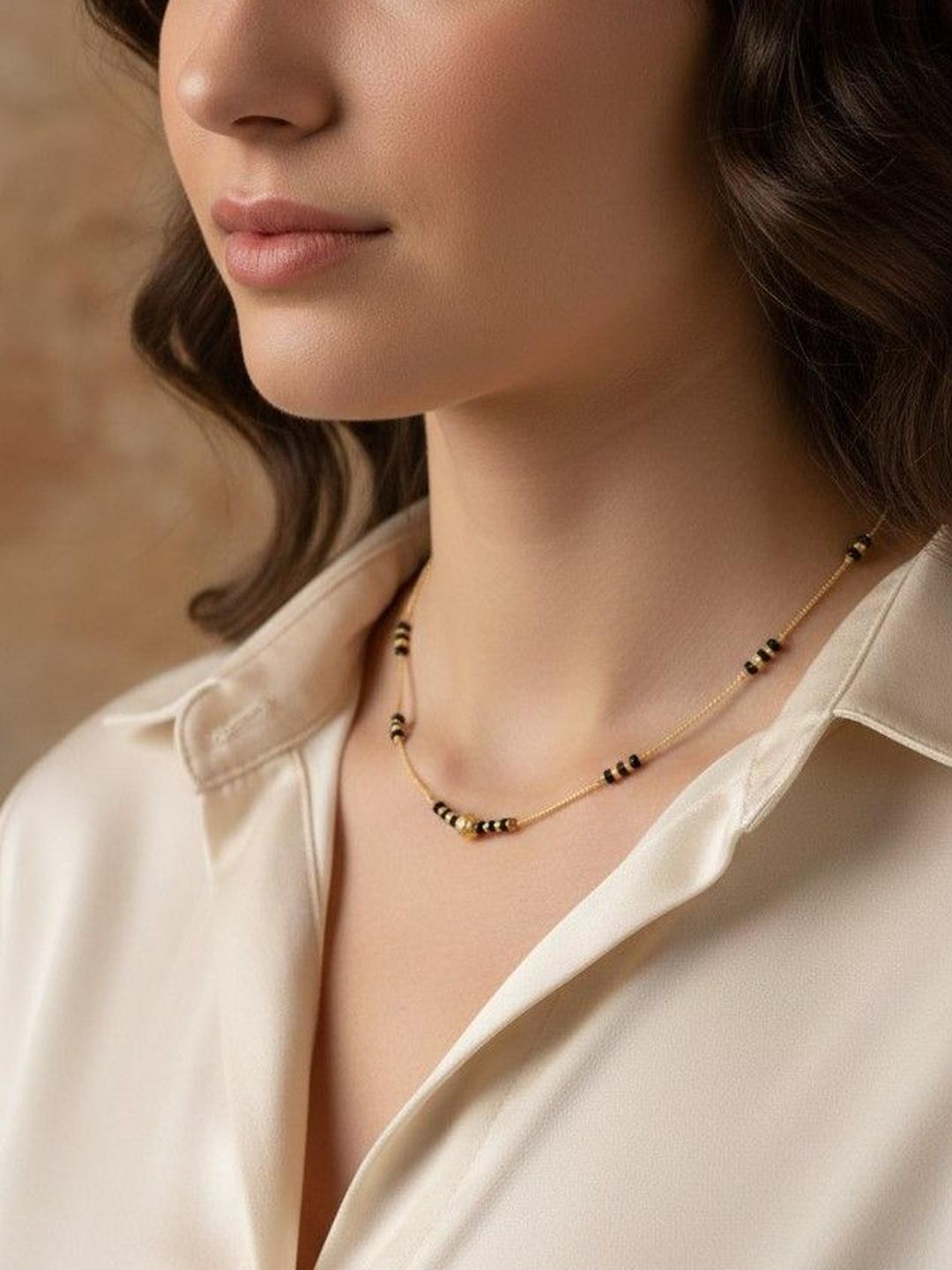 Buy Anouk Gold Plated Artificial Stones And Beads Mangalsutra - - Accessories for Women