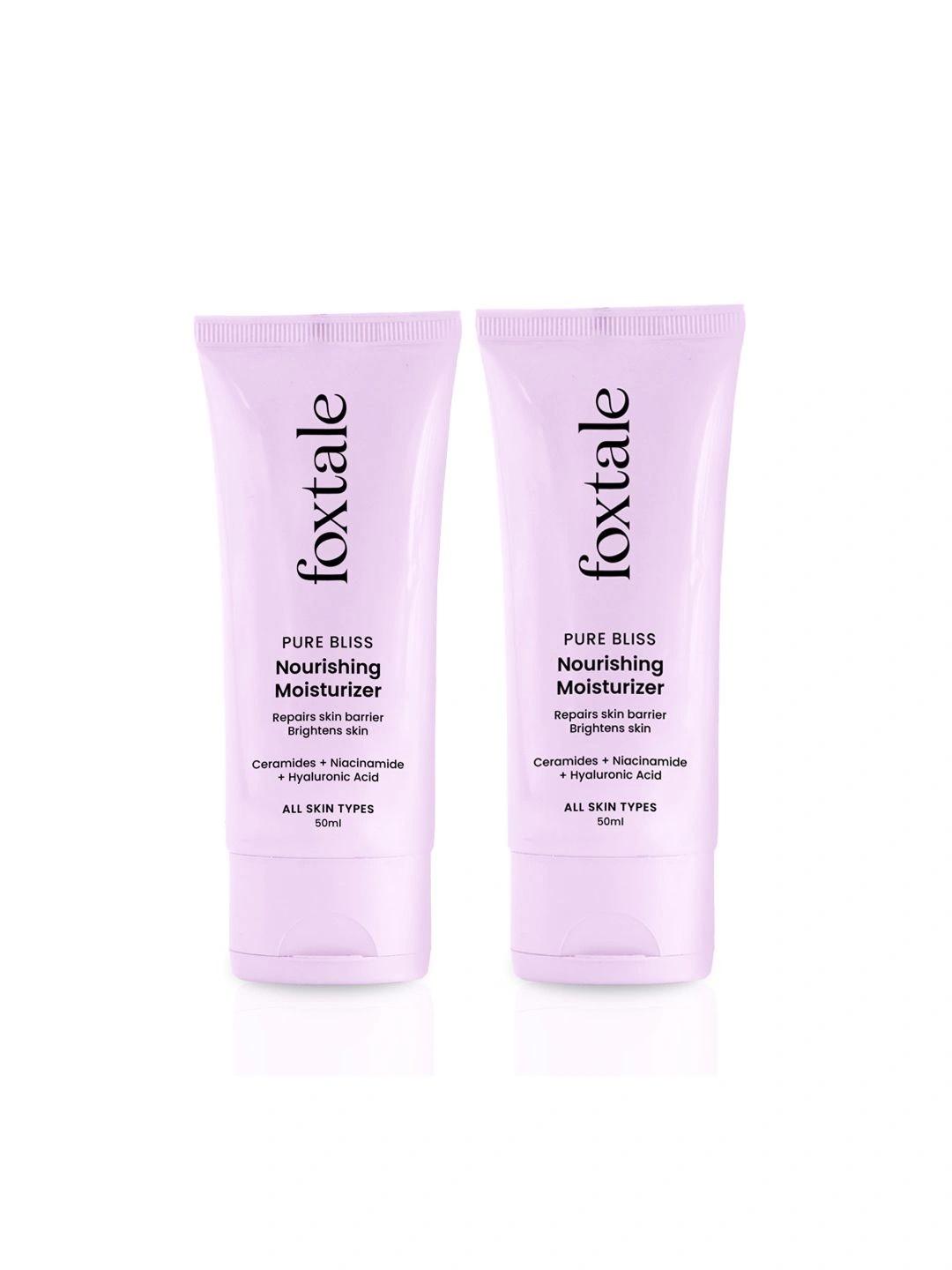 Buy FoxTale Set Of 2 Nourishing 100hrs Hydrated Glowing Skin Ceramide Moisturiser 50 Ml Each - - Personal Care for Unisex