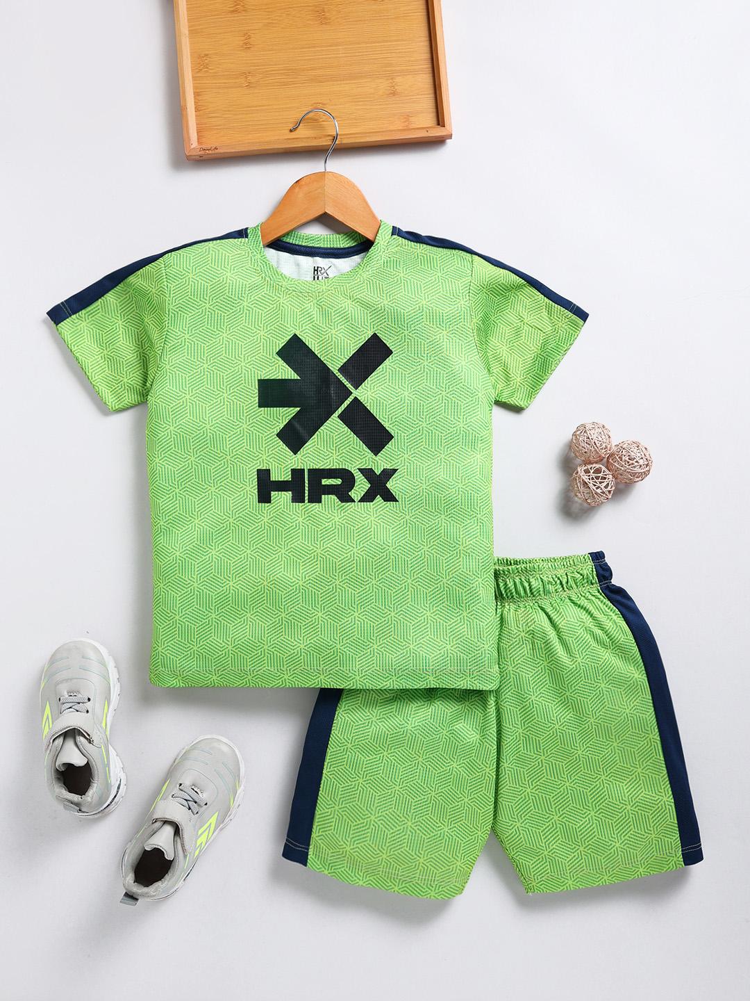 Buy HRX By Hrithik Roshan Boys Printed T Shirt With Shorts - - Apparel for Boys