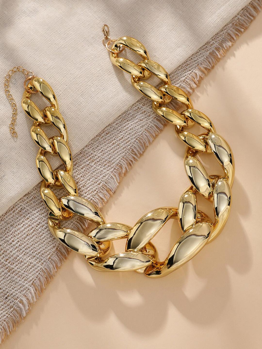 Buy DressBerry Gold Toned Gold Plated Necklace - - Accessories for Women