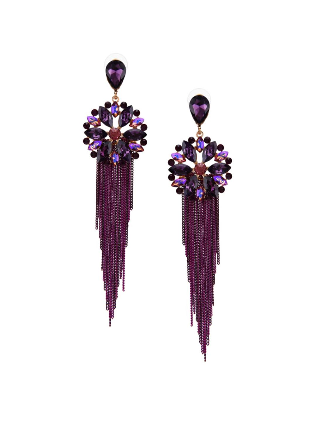 Buy DressBerry Gold Plated Contemporary Drop Earrings -  - Accessories for Women