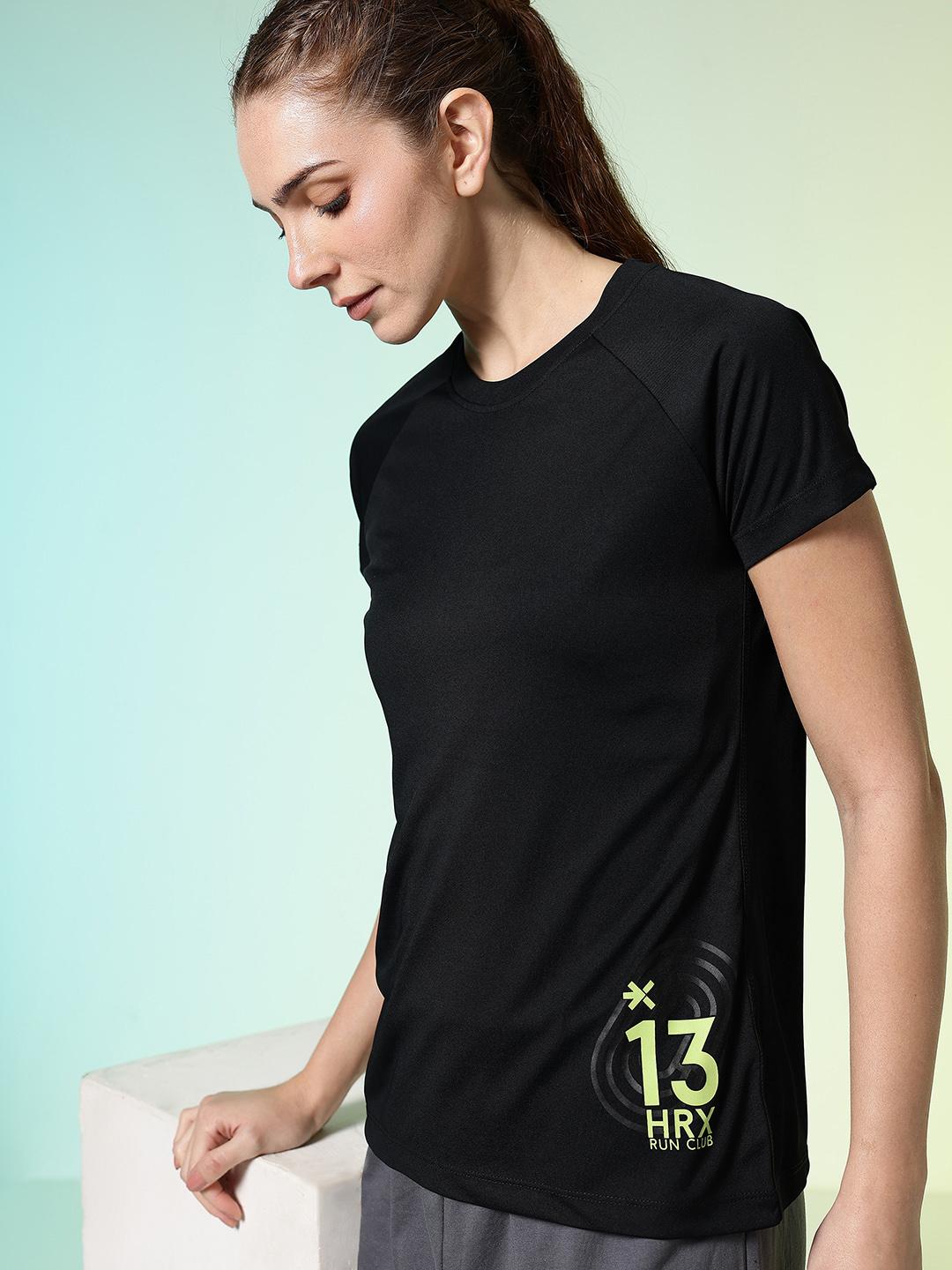 HRX by Hrithik Roshan Varsity Printed Raglan Sleeves Rapid-Dry Running T-shirt